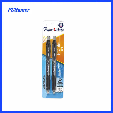 Paper Mate Profile Retract 0.7mm GelPen Black-Pk2