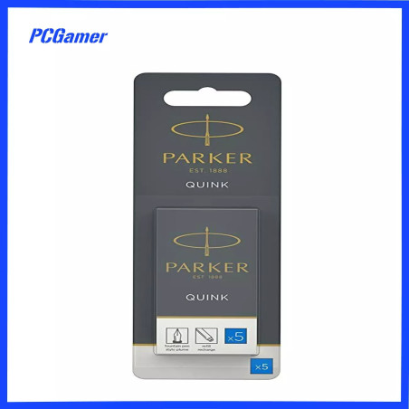 PARKER Fountain Pen Ink Cartridges Refill Permanent Blue Pk of 5