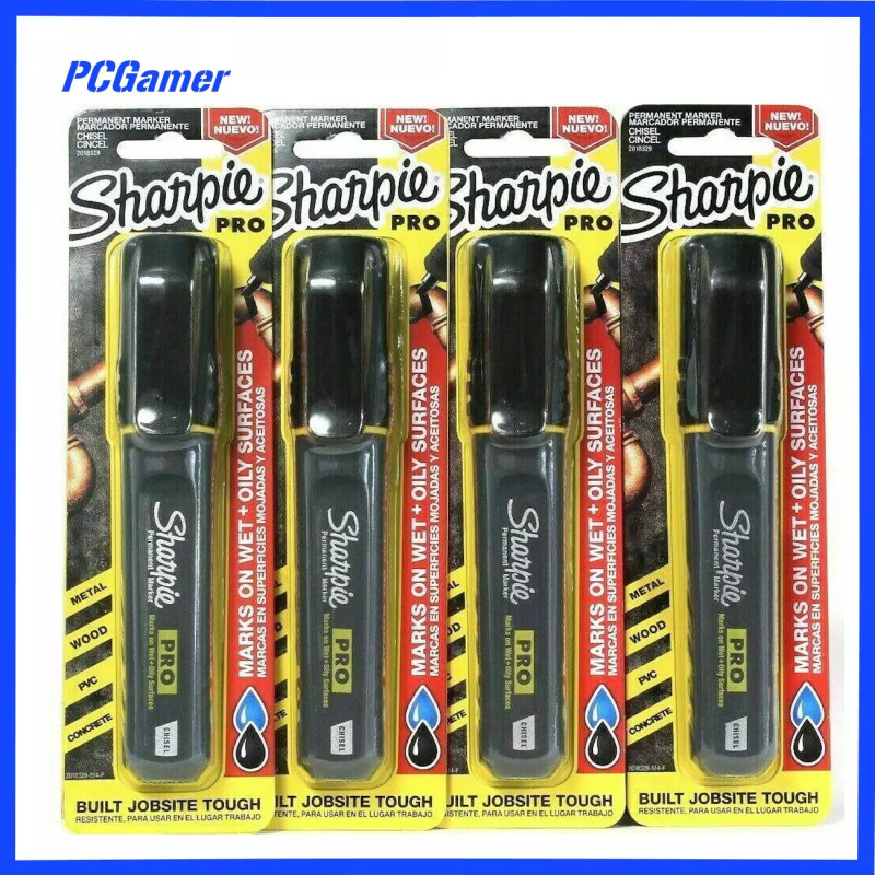 Sharpie Pro Chisel Black Box of 4 Black Sharpie Pro Chisel Black Box of 4 Black