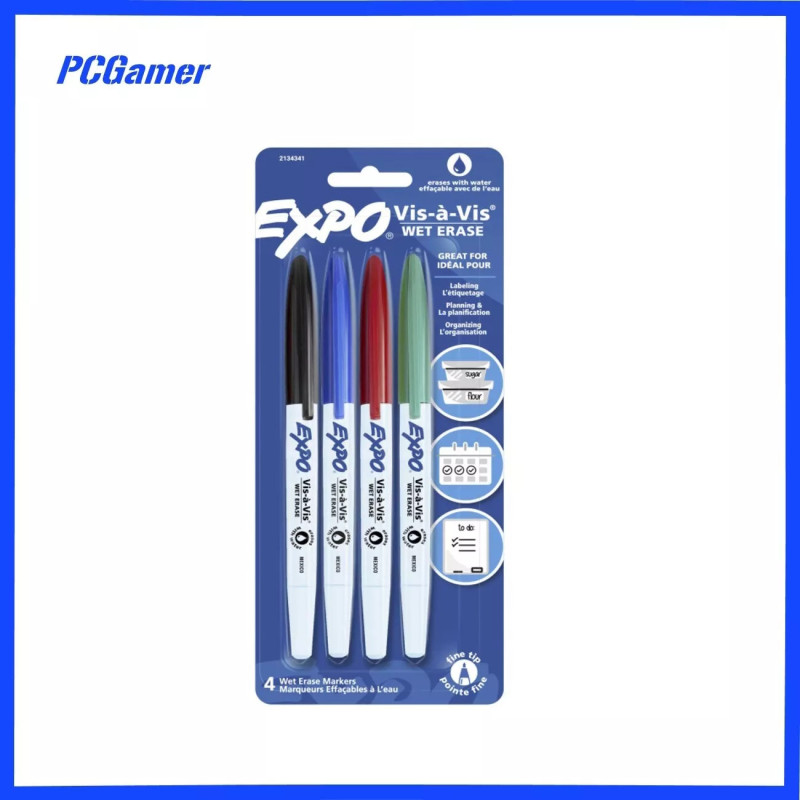 Expo Whiteboard Marker Wet Erase Pk4