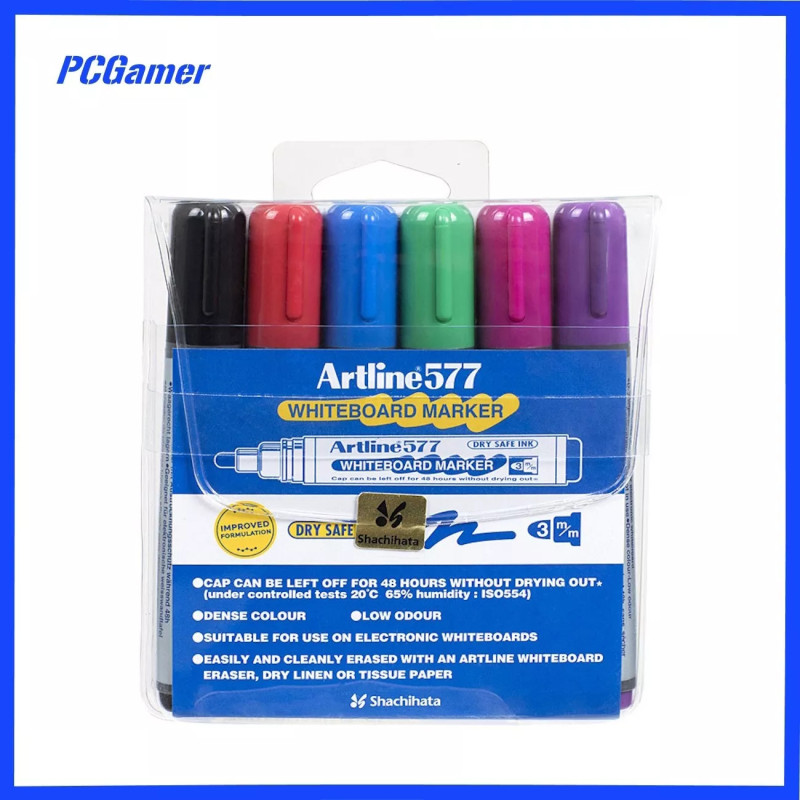 Artline 577 Whiteboard Marker 3mm Line Width x 6