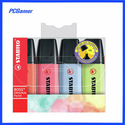 Stabilo Boss Pastel Pk4 Assorted highlighters
