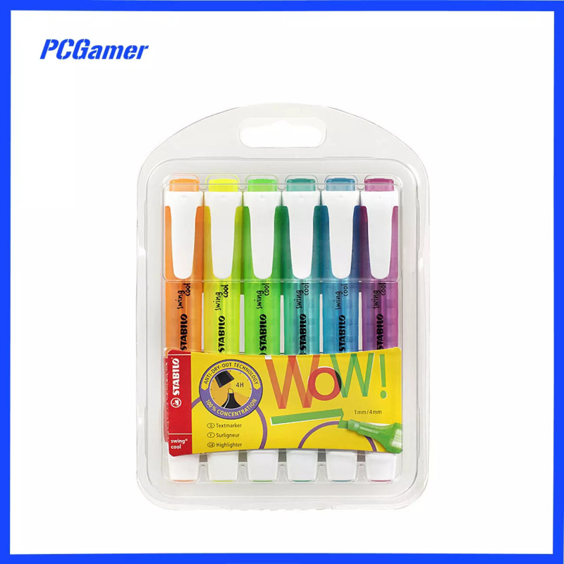 Stabilo Swing Cool Highlighter Non Slip Grip Assorted x 6