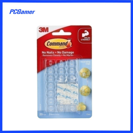 Command Clear Adhesive Decorating Clips -17026CLR- 20 Pack