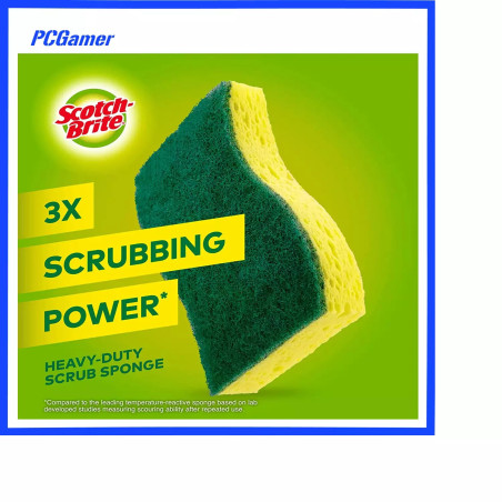 Scotch-Brite Heavy Duty Scourer Sponge 2-Pack - Box of 6 (12 Pads)