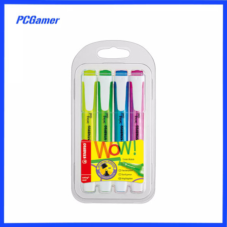 Stabilo Swing Cool Highlighter Fibre Chisel 1-4mm 4pk