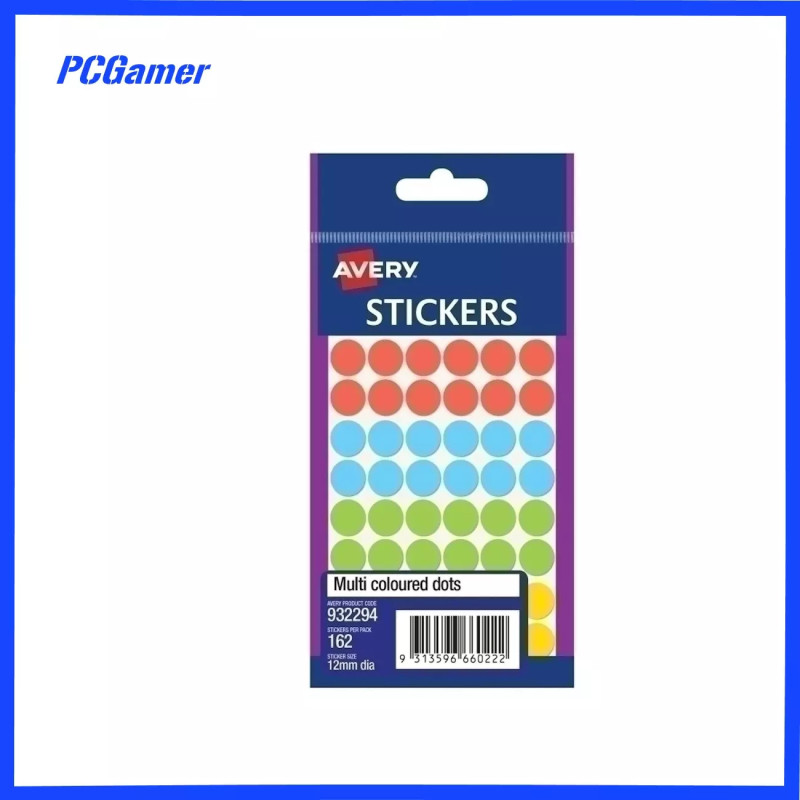 Avery Assorted Dot Multi-Purpose Stickers Round 12mm 162 Pack